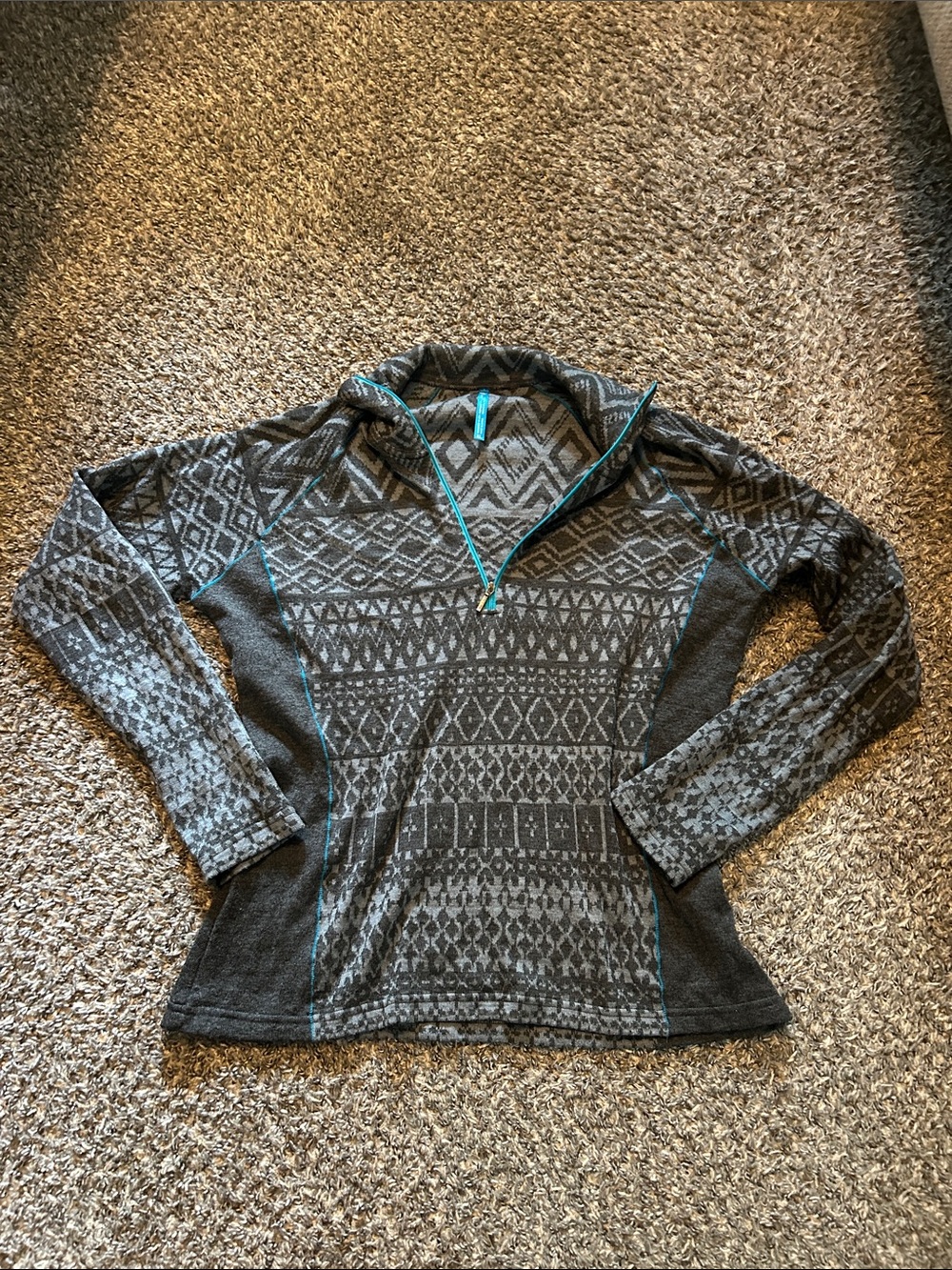 Kuhl Kaskade Zip Neck Wool Blend Quarter Zip XL